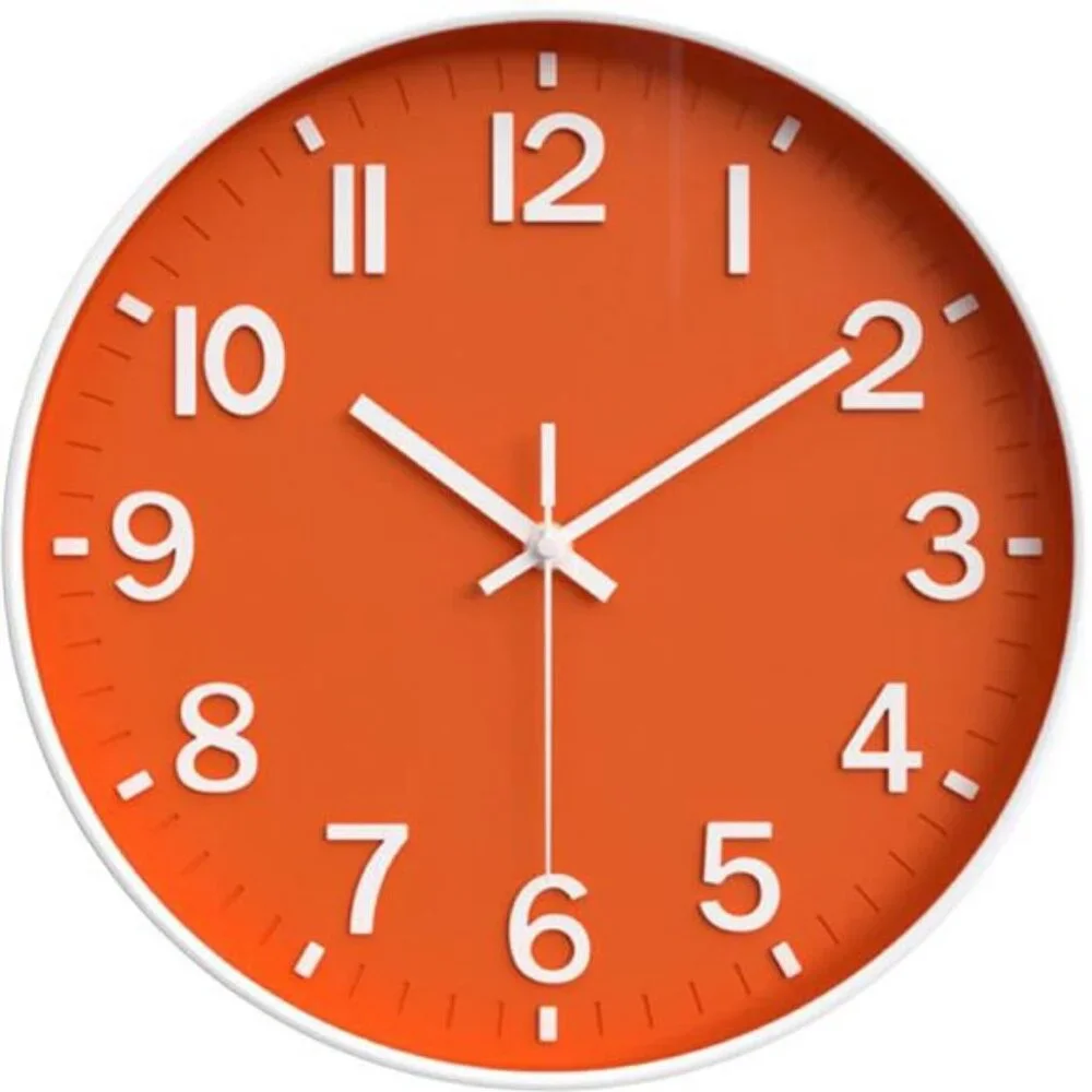 Wall Clocks Battery Operated,12 inch Silent Non Ticking Modern Wall